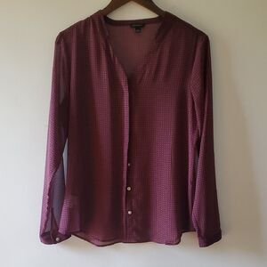 Burgundy Blouse - Ann Taylor